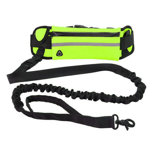 Hands-Free Pet Leash | Detachable Traction Rope | Built-in Pouch